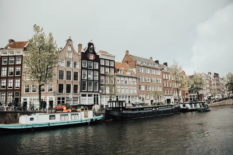 Canal houses along an Amsterdam canal