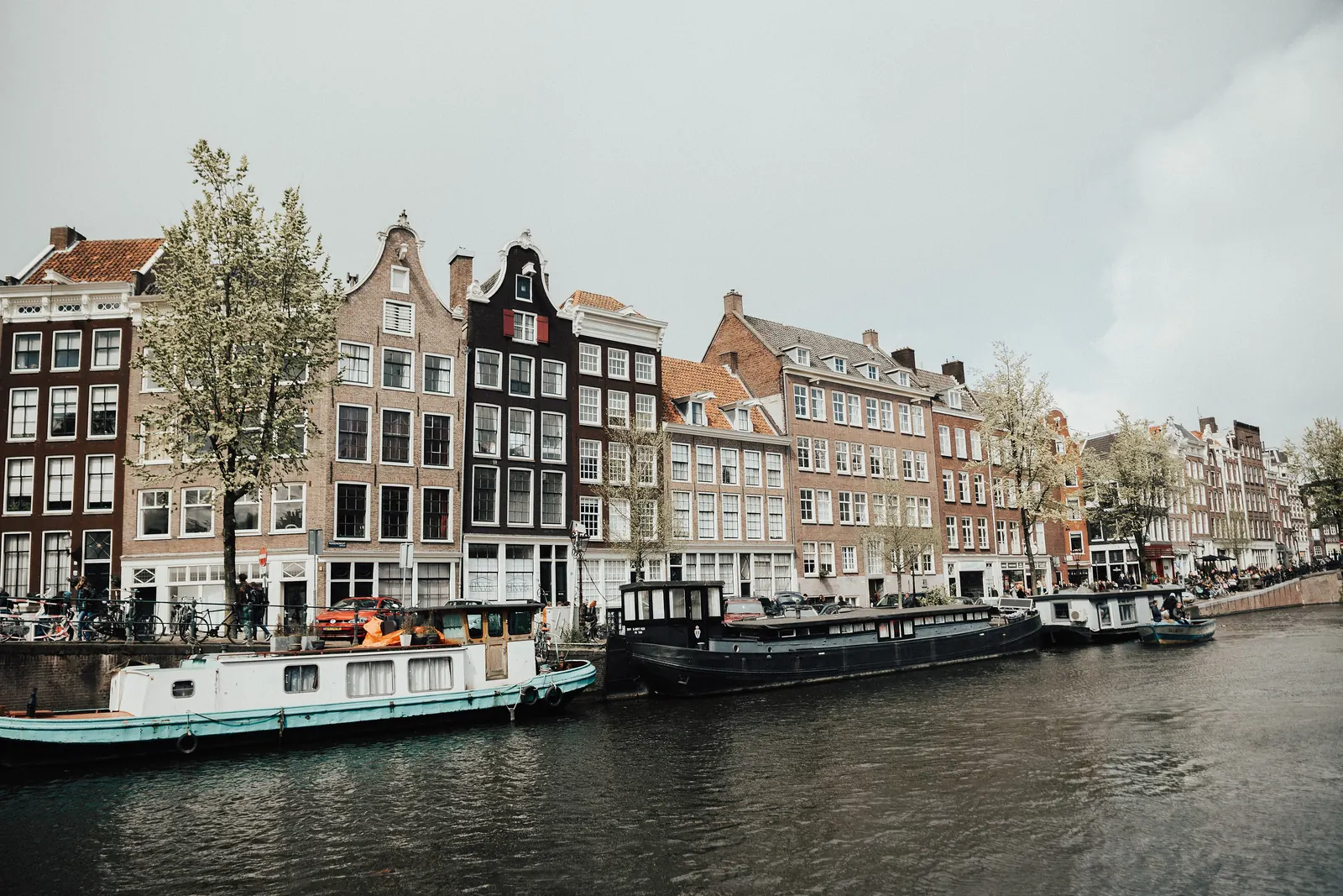 Canal houses along an Amsterdam canal
